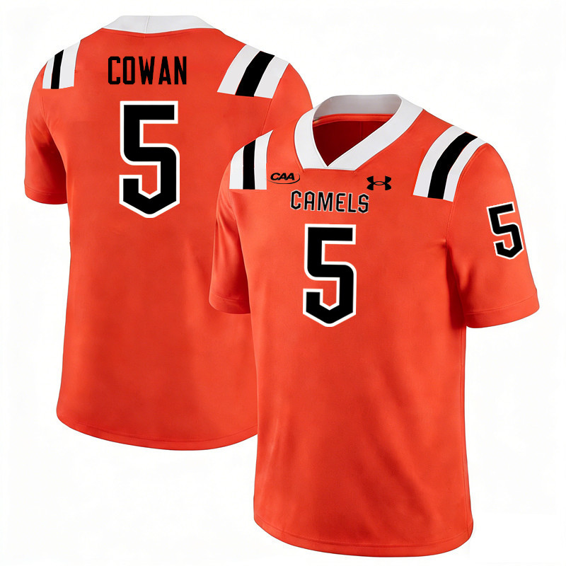Campbell Fighting Camels #5 JJ Cowan College Football Jerseys,Uniforms-Orange